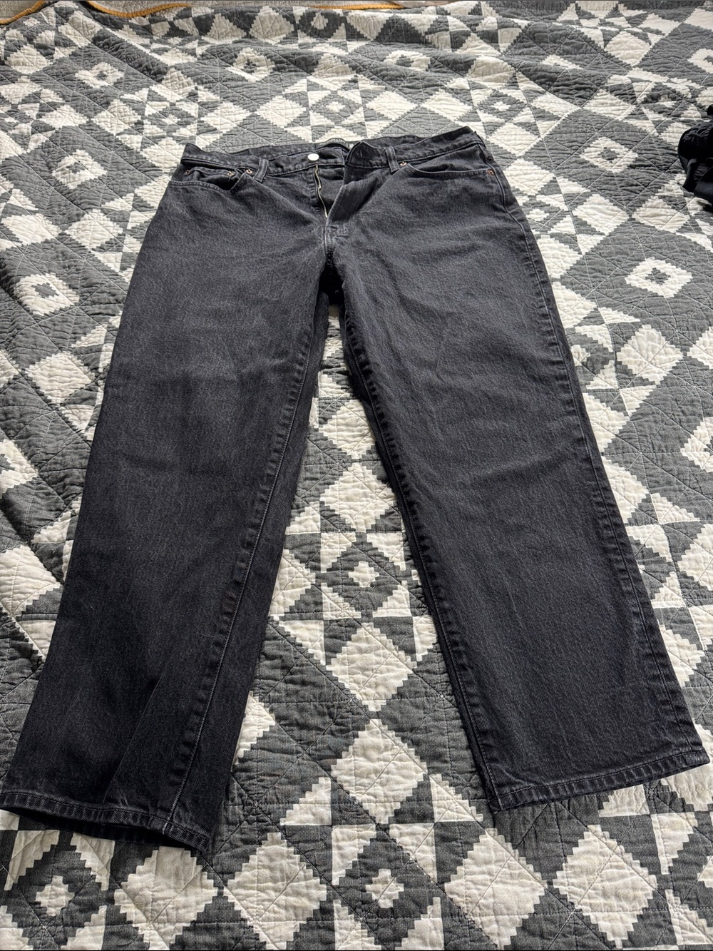 Abercrombie & Fitch Men's  Athletic Loose Black Jeans
